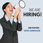 Blue and Black Professional We are Hiring Poster