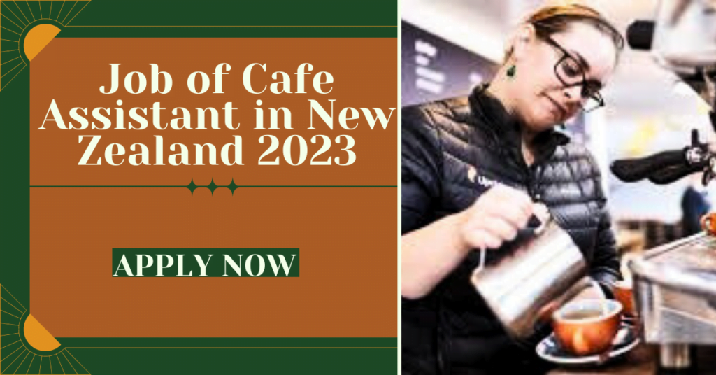 Job of Cafe Assistant in New Zealand 2023